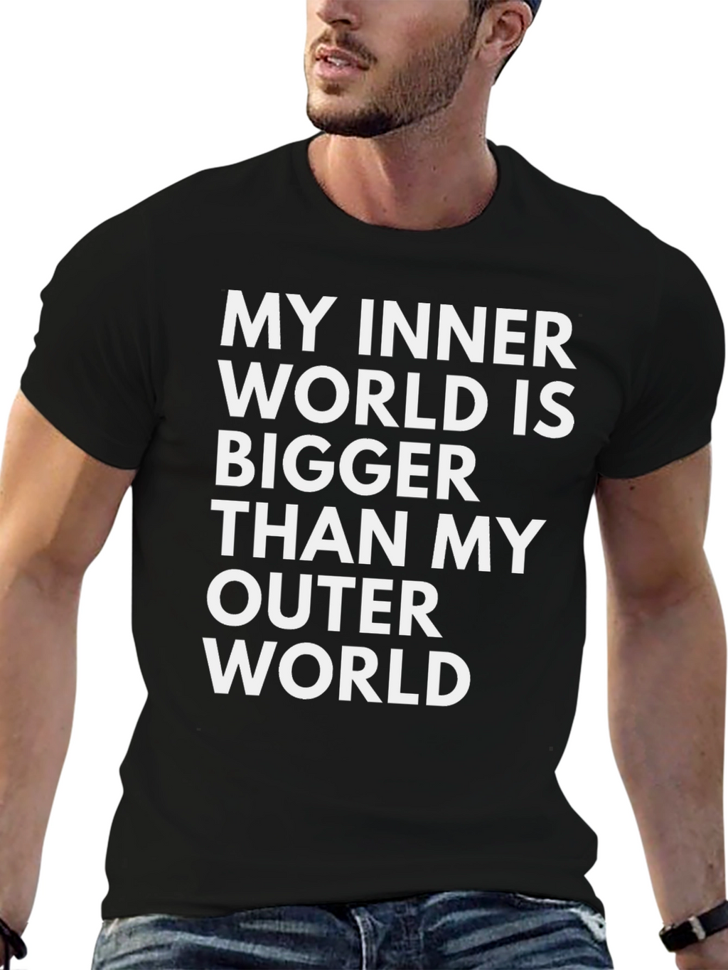 My Inner World T-Shirt - Black Graphic Tee