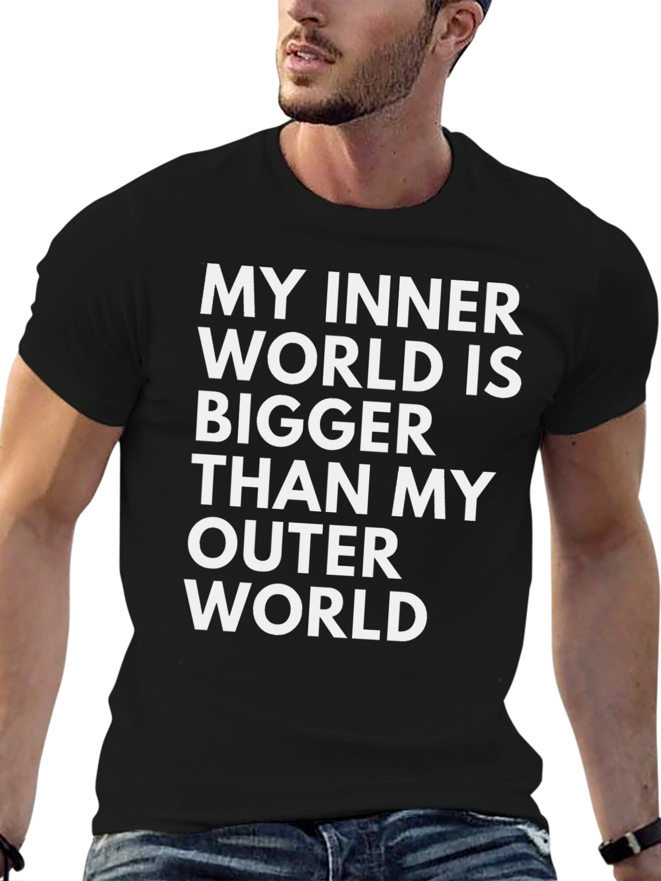 My Inner World T-Shirt - Black Graphic Tee