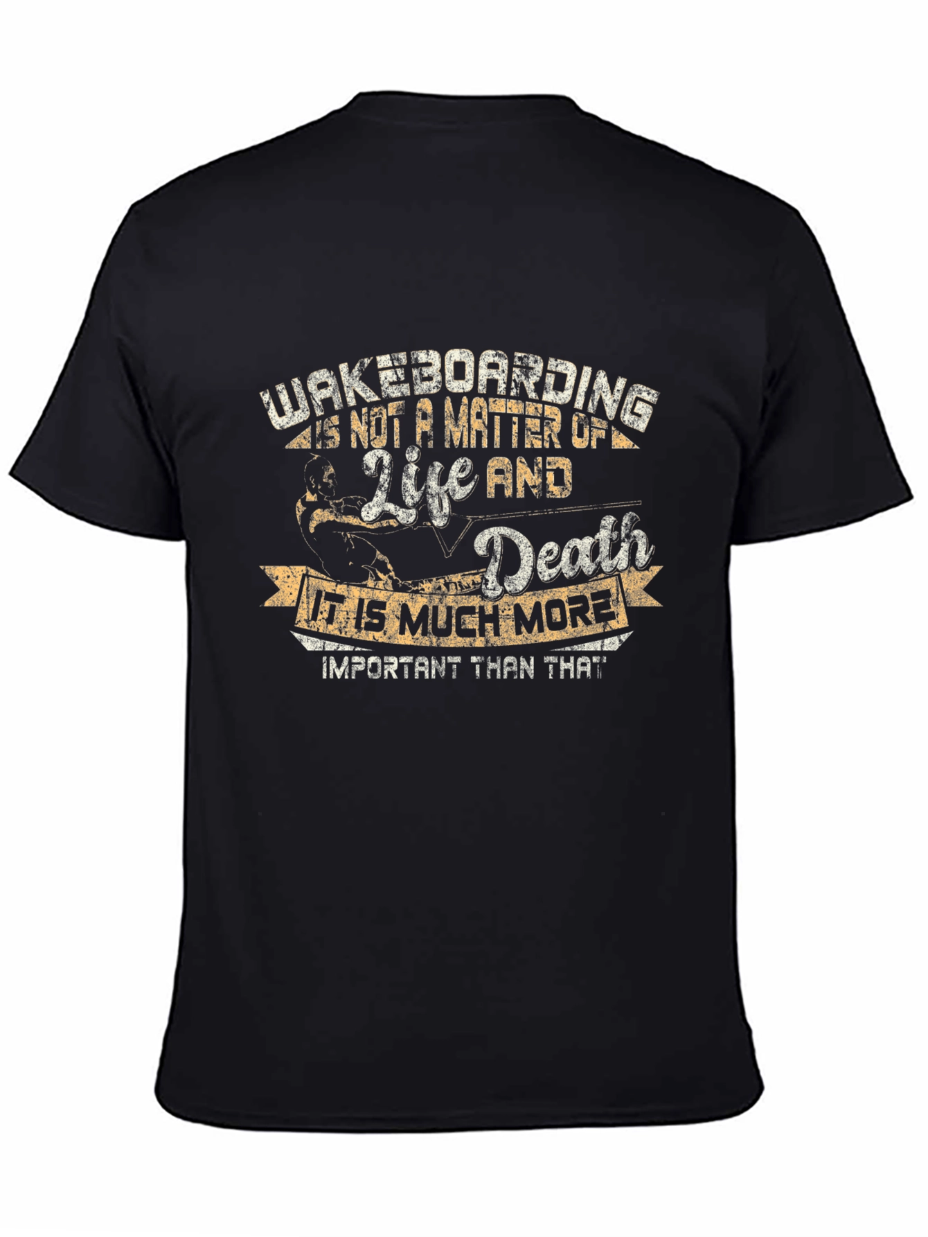 Wakeboarding Life and Death T-Shirt - Black