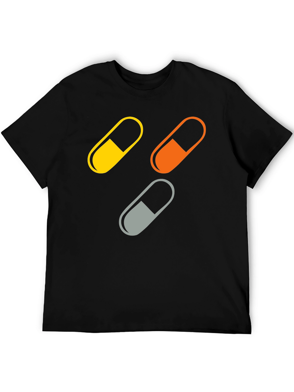 Pill Capsule Graphic Print Mens T-Shirt