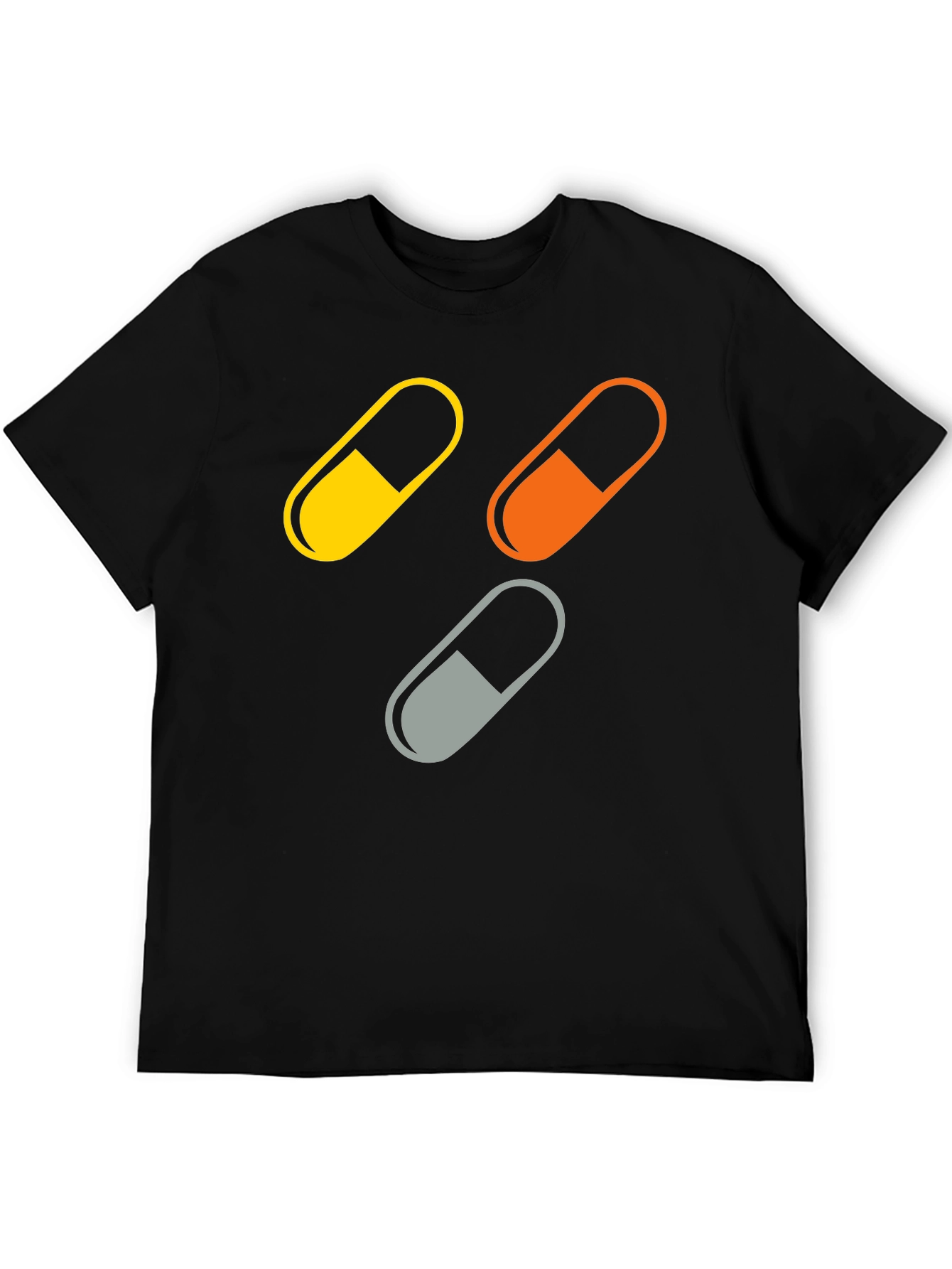 Pill Capsule Graphic Print Mens T-Shirt