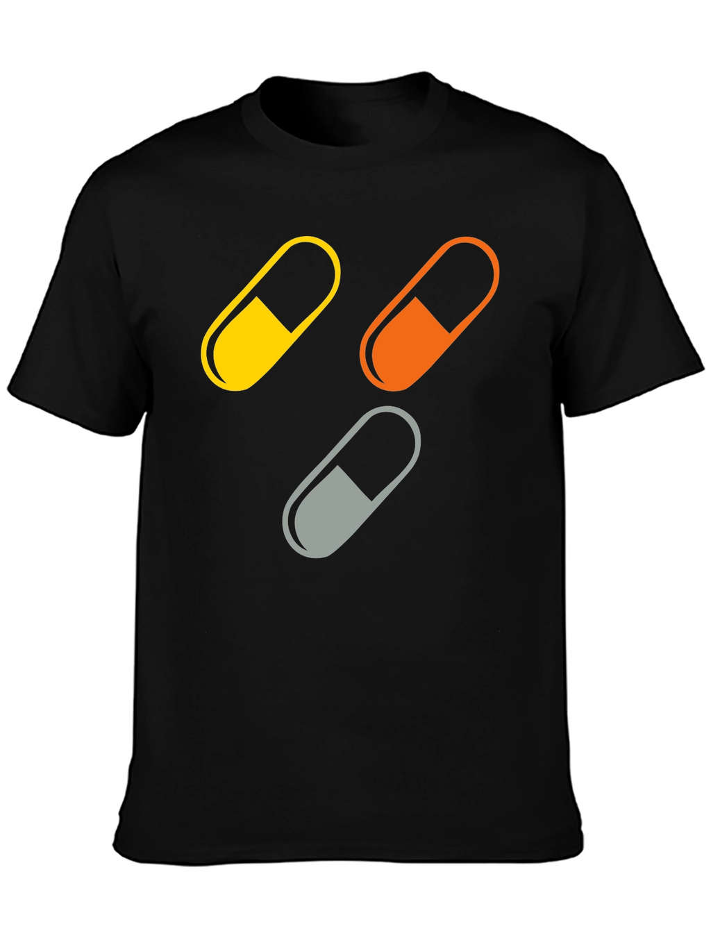 Pill Capsule Graphic Print Mens T-Shirt