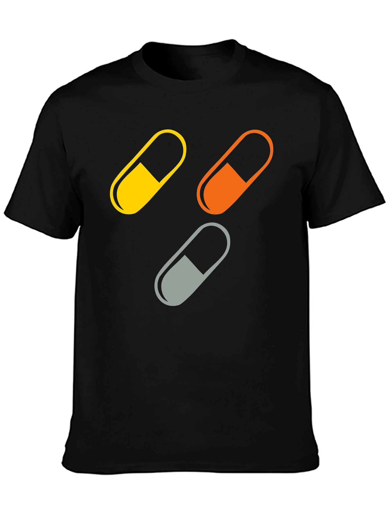 Pill Capsule Graphic Print Mens T-Shirt