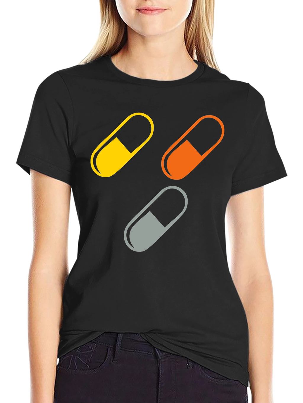 Pill Capsule Graphic Print Mens T-Shirt
