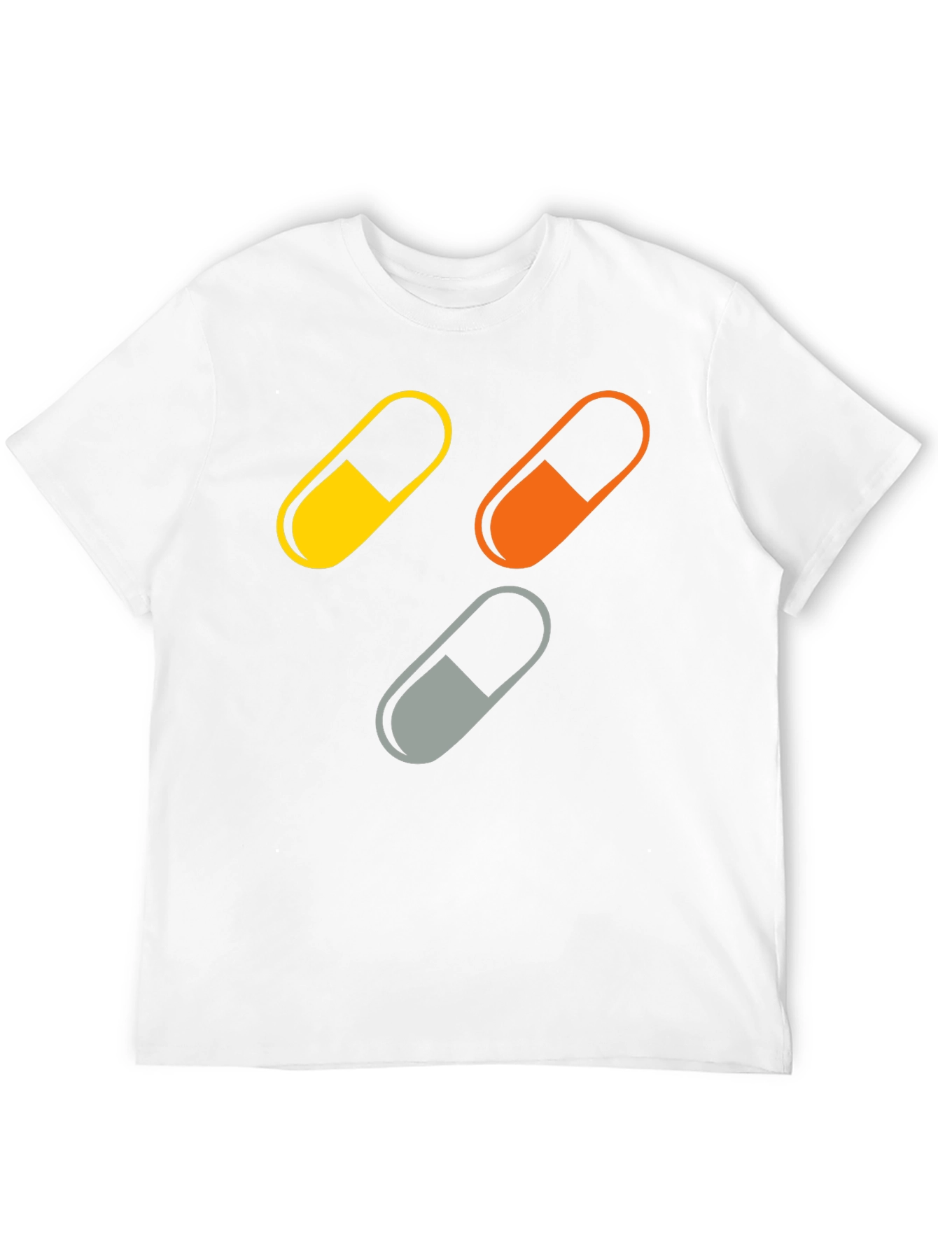 Pill Capsule Graphic Print Mens T-Shirt