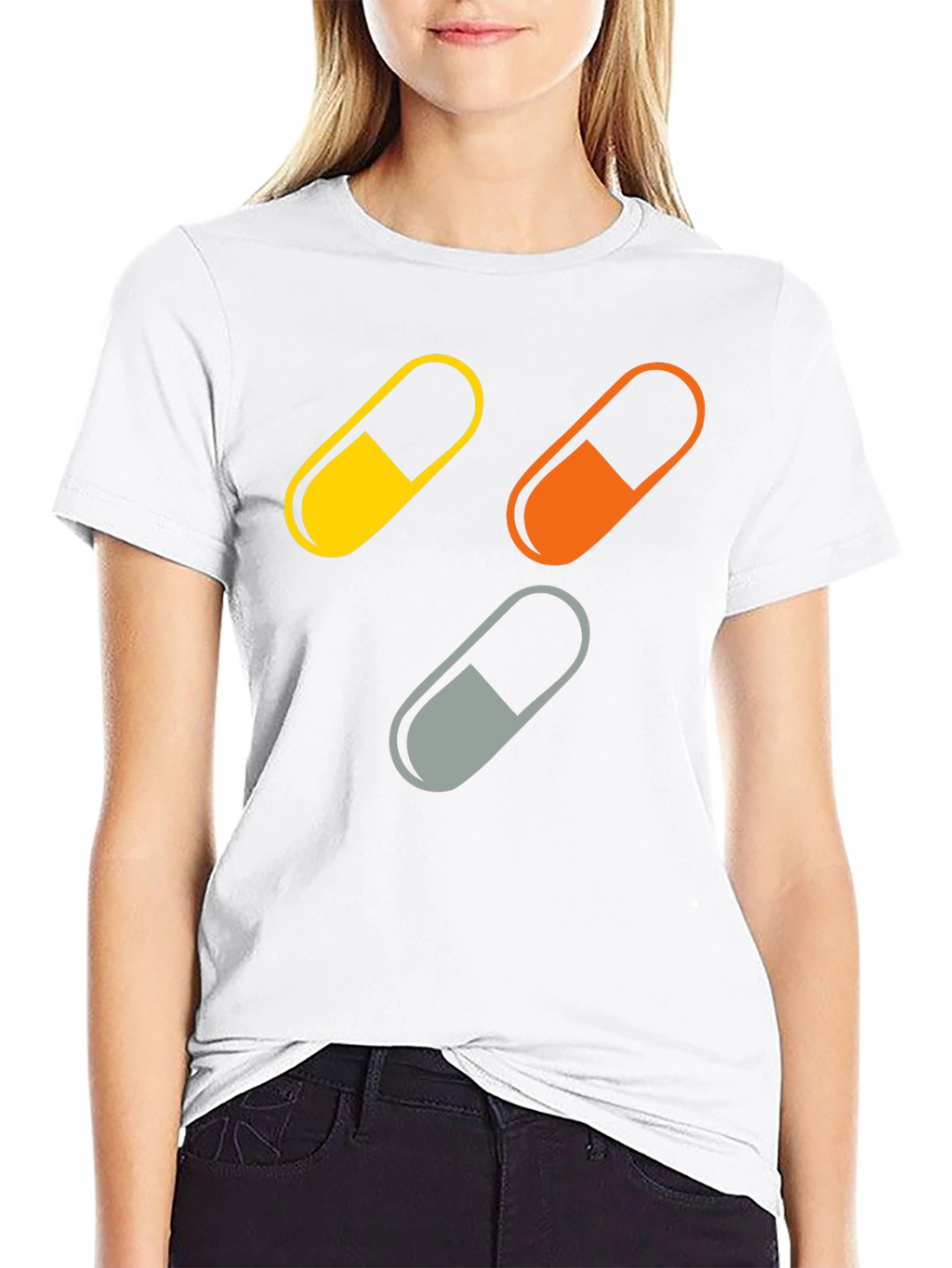 Pill Capsule Graphic Print Mens T-Shirt