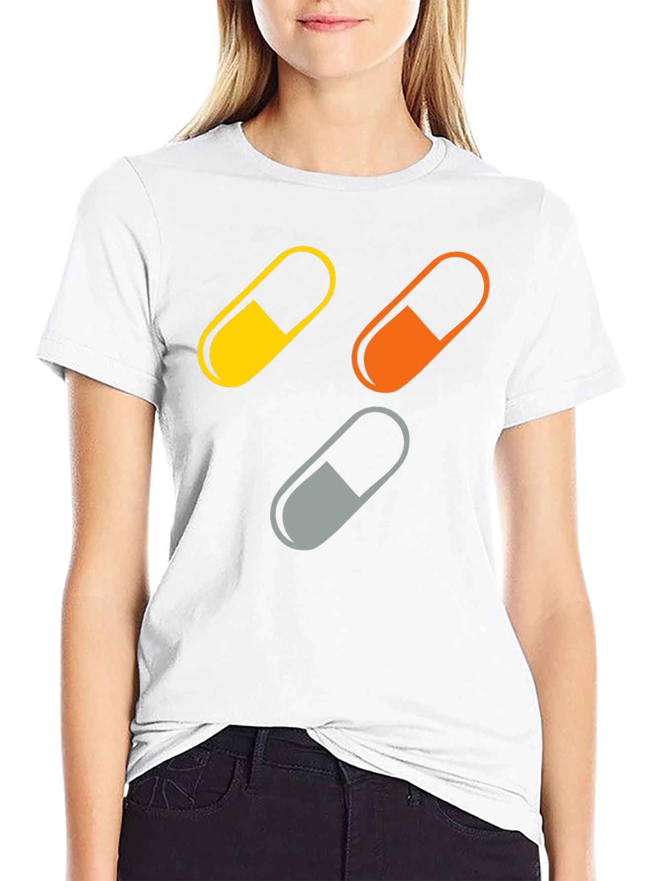 Pill Capsule Graphic Print Mens T-Shirt