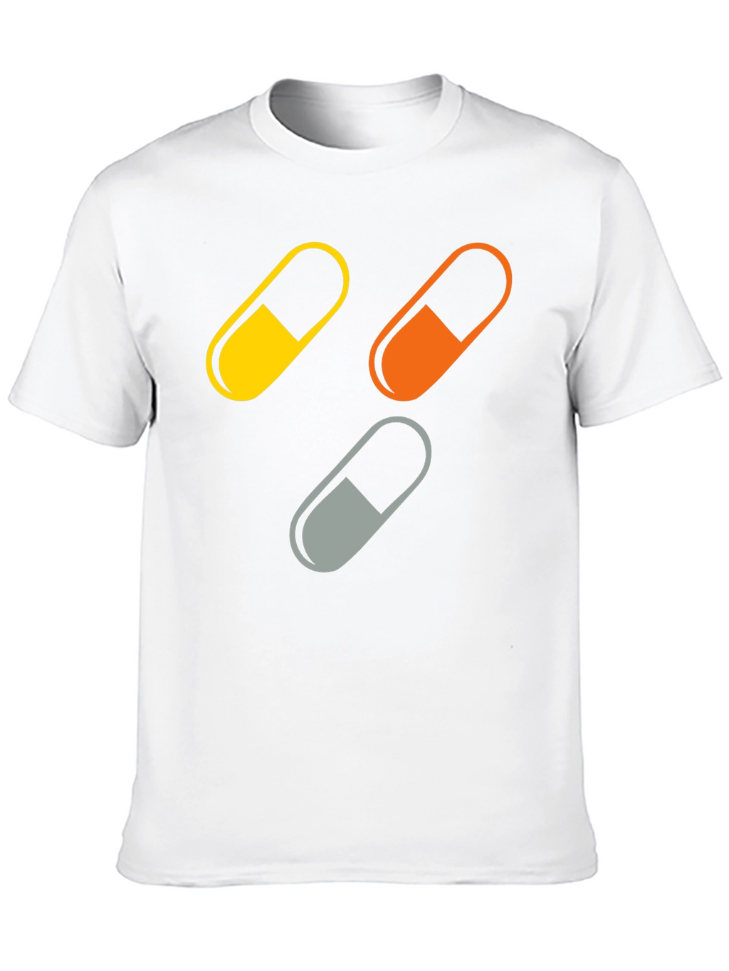 Pill Capsule Graphic Print Mens T-Shirt