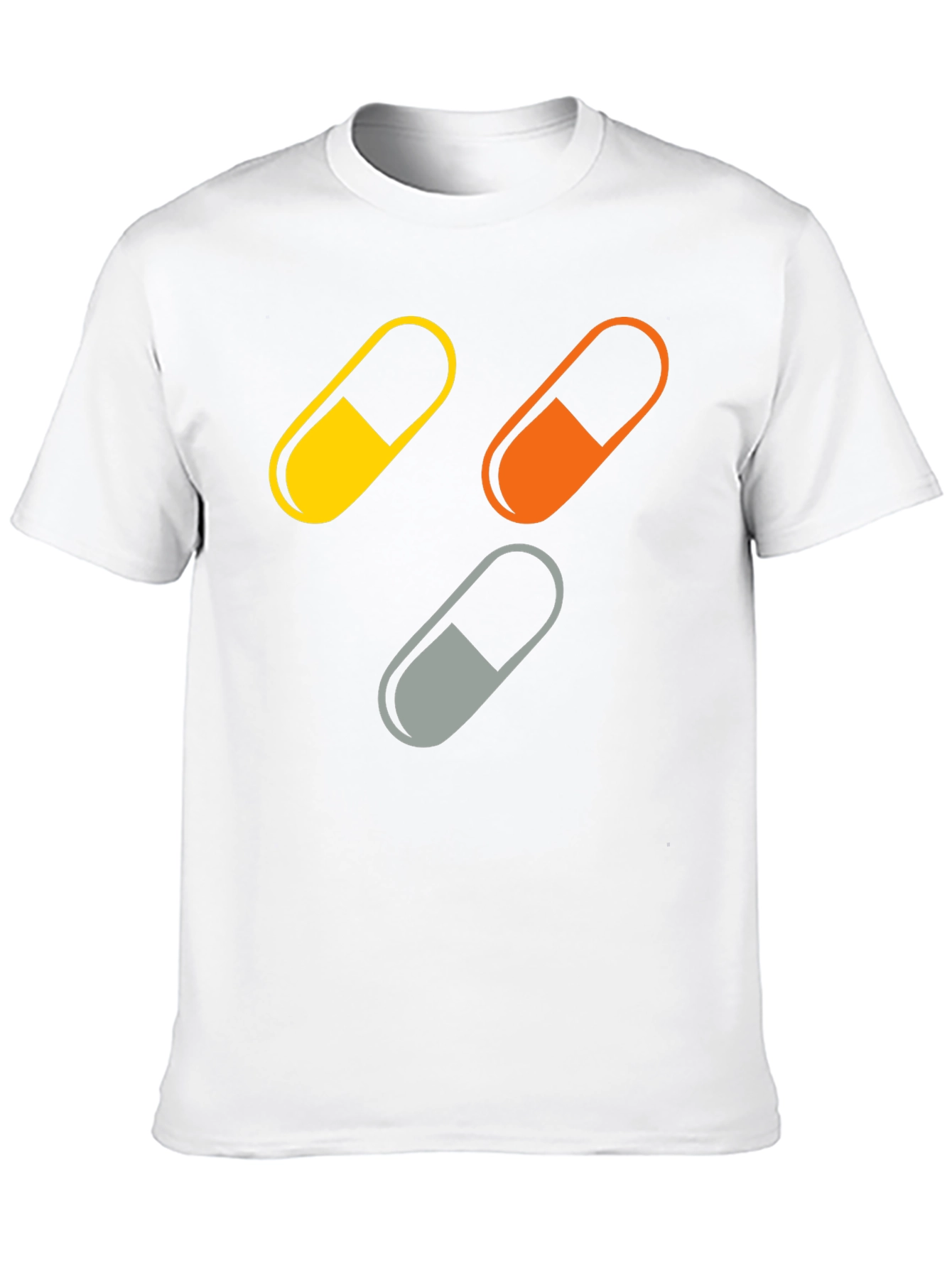 Pill Capsule Graphic Print Mens T-Shirt