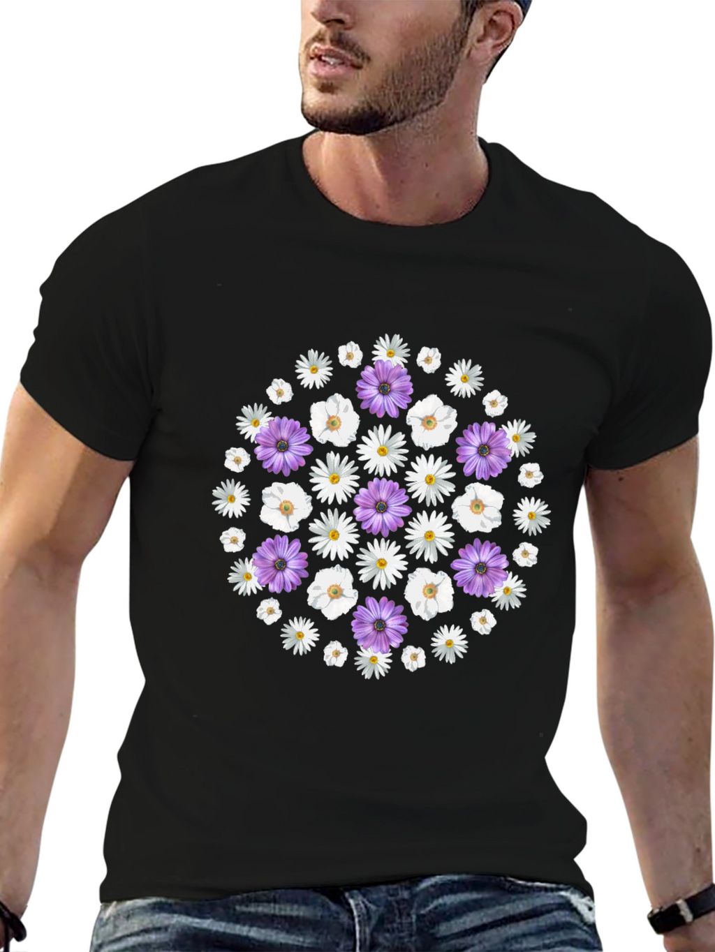 Floral Print Crew Neck T-Shirt