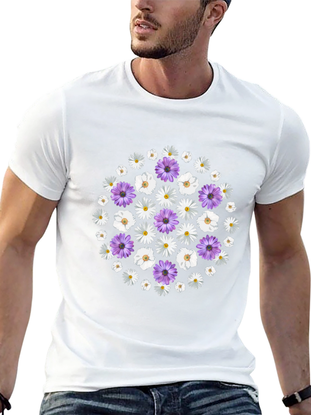 Floral Print Crew Neck T-Shirt