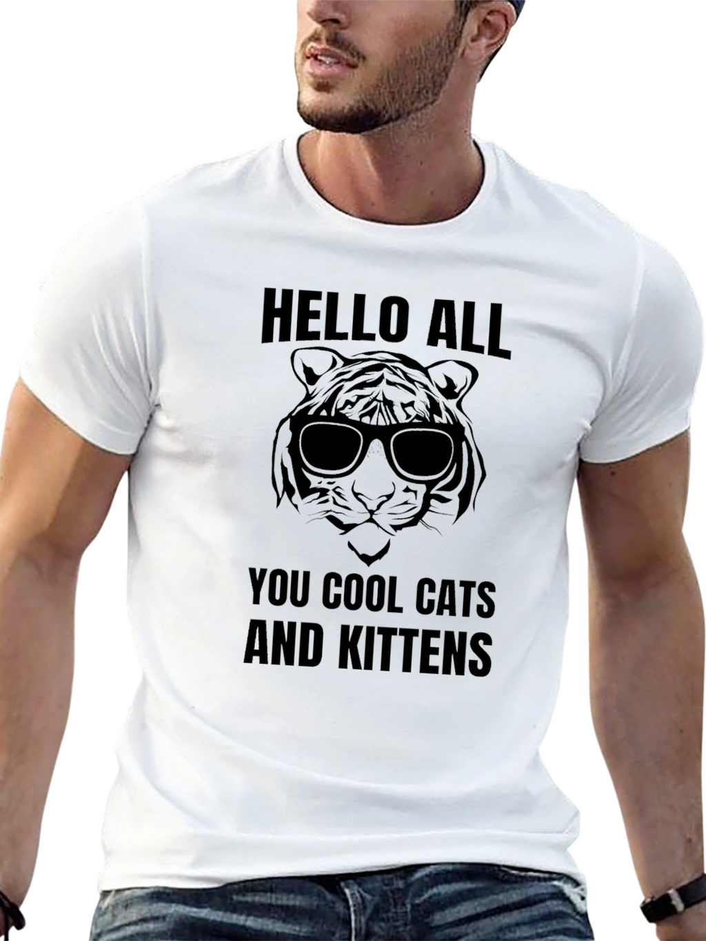 Hello All Cool Cats and Kittens Graphic T-Shirt