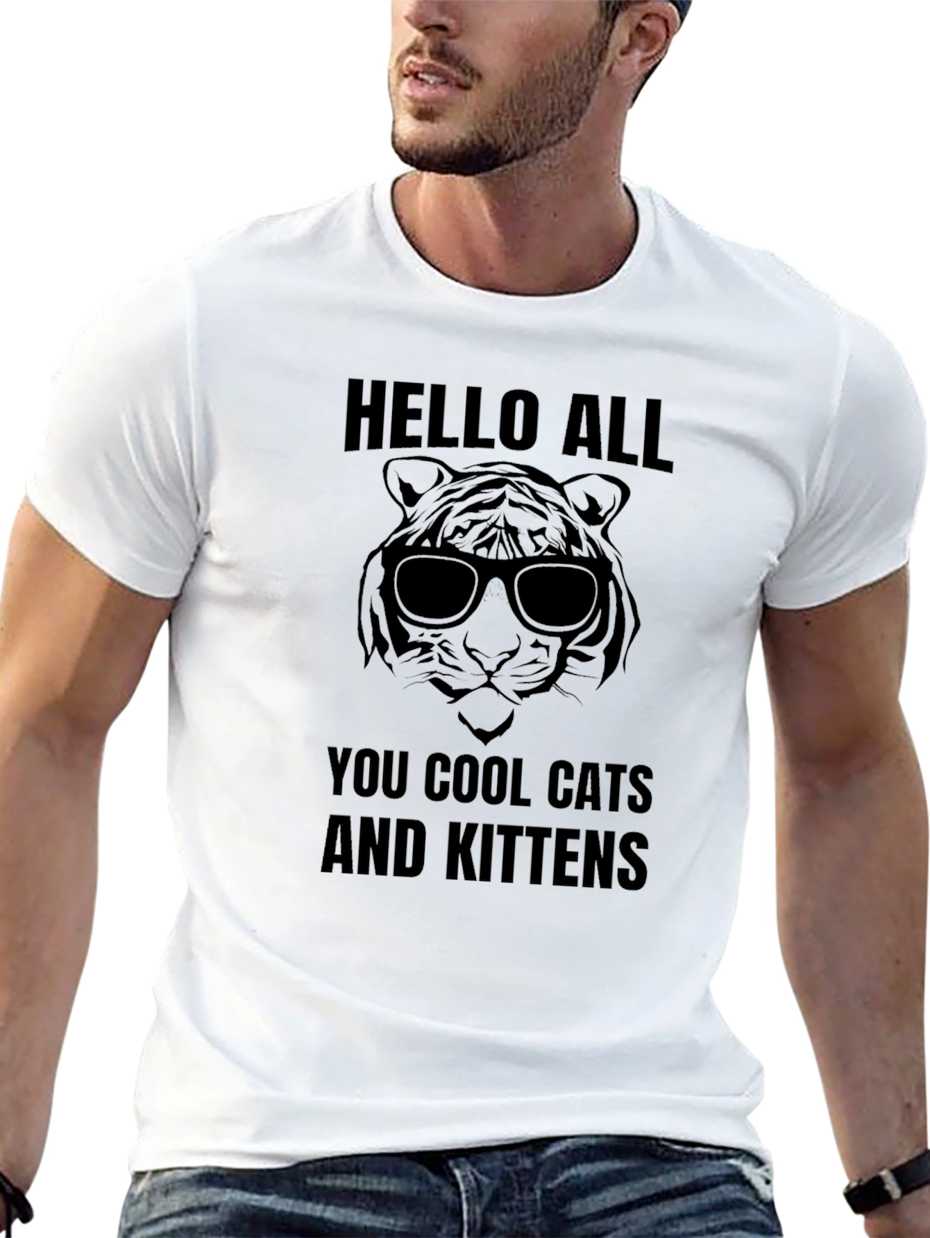 Hello All Cool Cats and Kittens Graphic T-Shirt