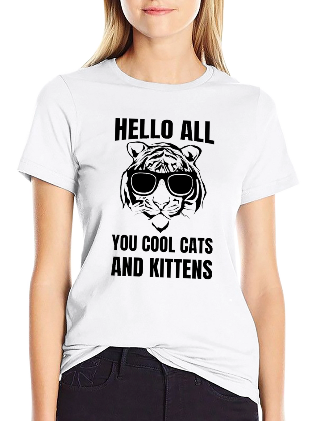 Hello All Cool Cats and Kittens Graphic T-Shirt