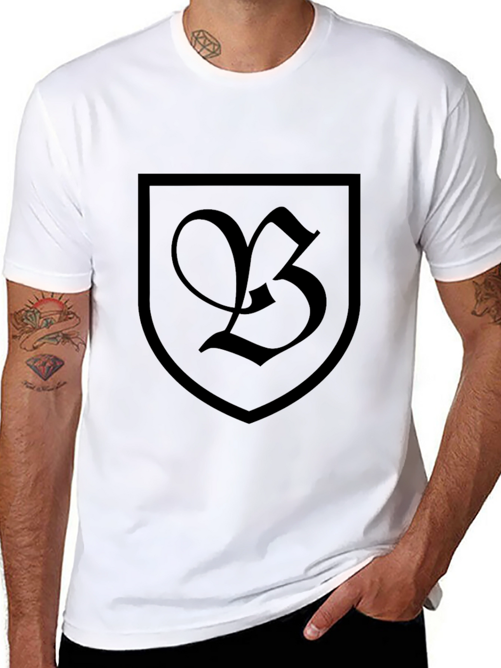 Shield Crest Graphic Tee - Black