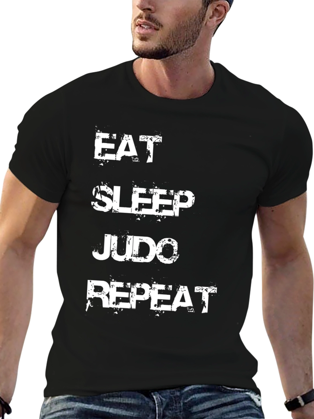 Eat Sleep Judo Repeat Black T-Shirt