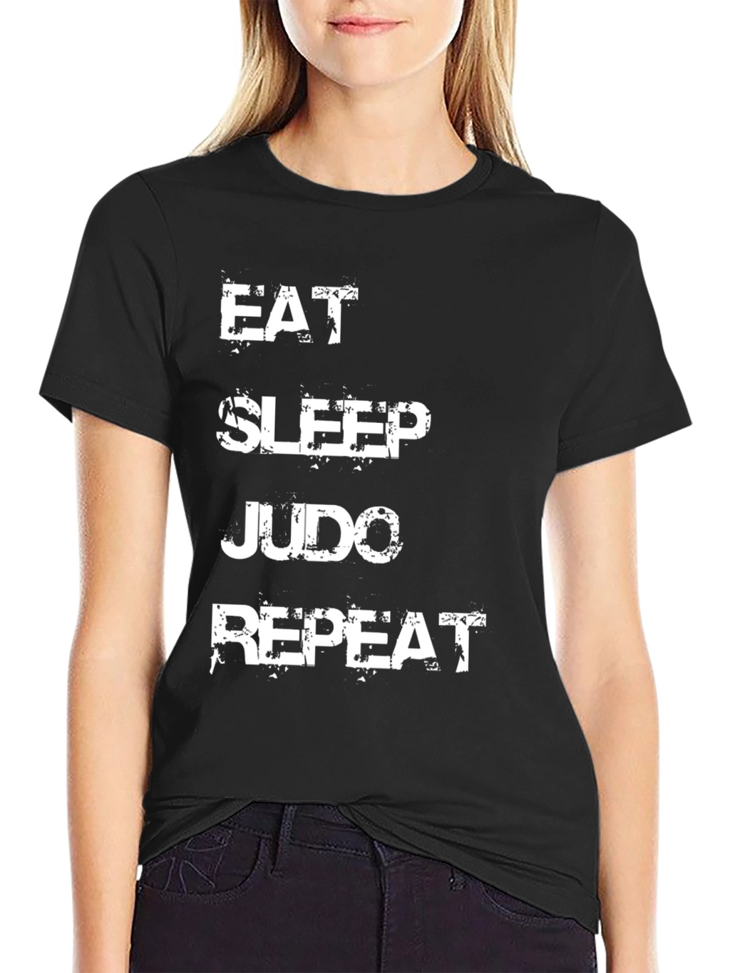 Eat Sleep Judo Repeat Black T-Shirt