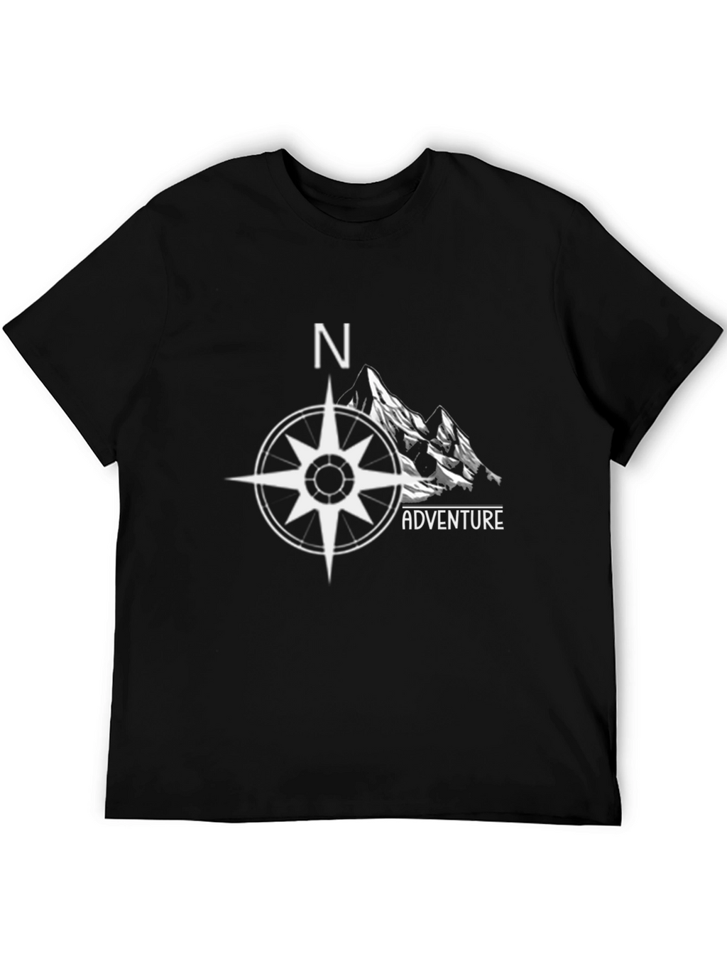 Adventure Compass Graphic Tee - Black