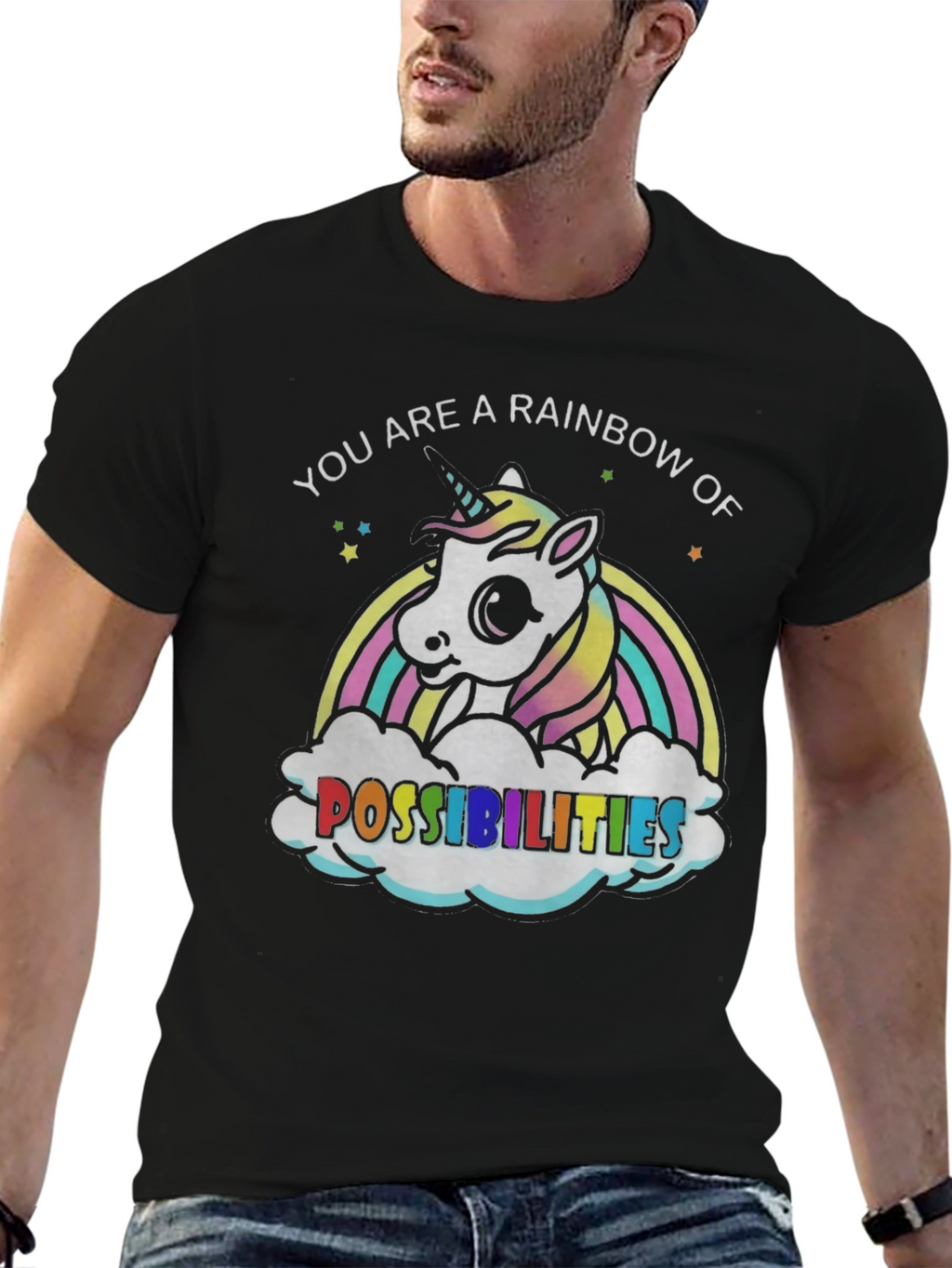 Rainbow Unicorn Possibilities Graphic Tee