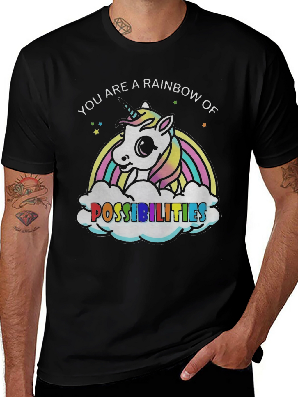 Rainbow Unicorn Possibilities Graphic Tee