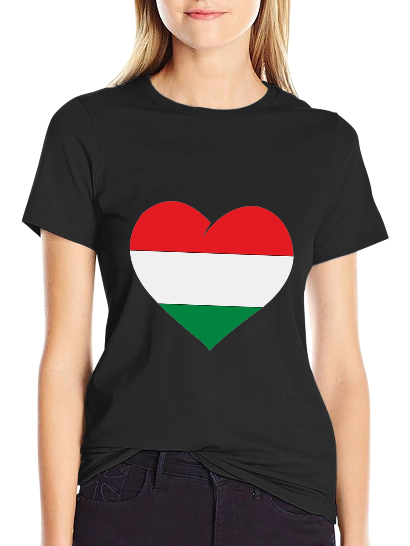 Hungarian Flag Heart T-Shirt - Show Your Love for Hungary