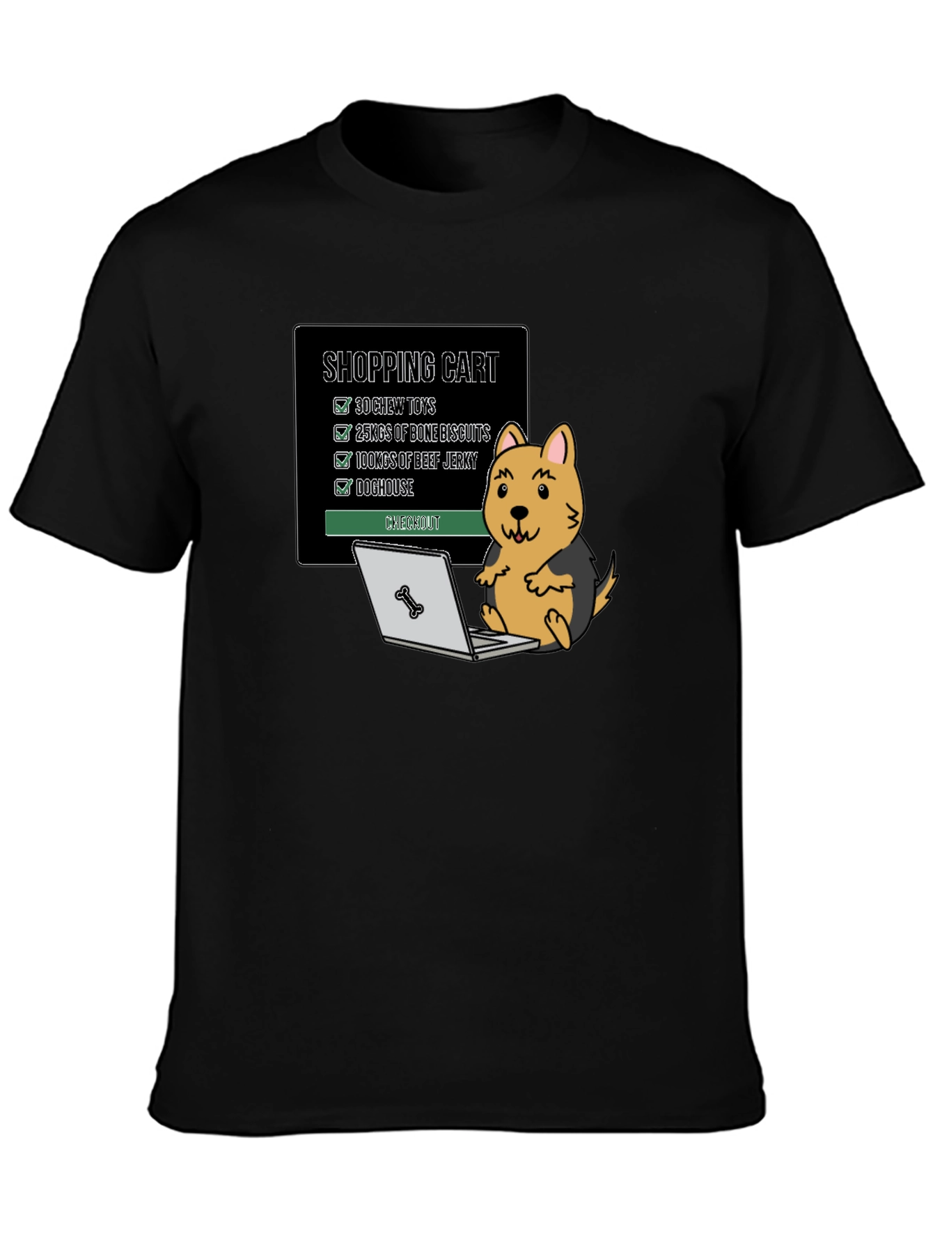 Dogs Shopping Cart T-Shirt