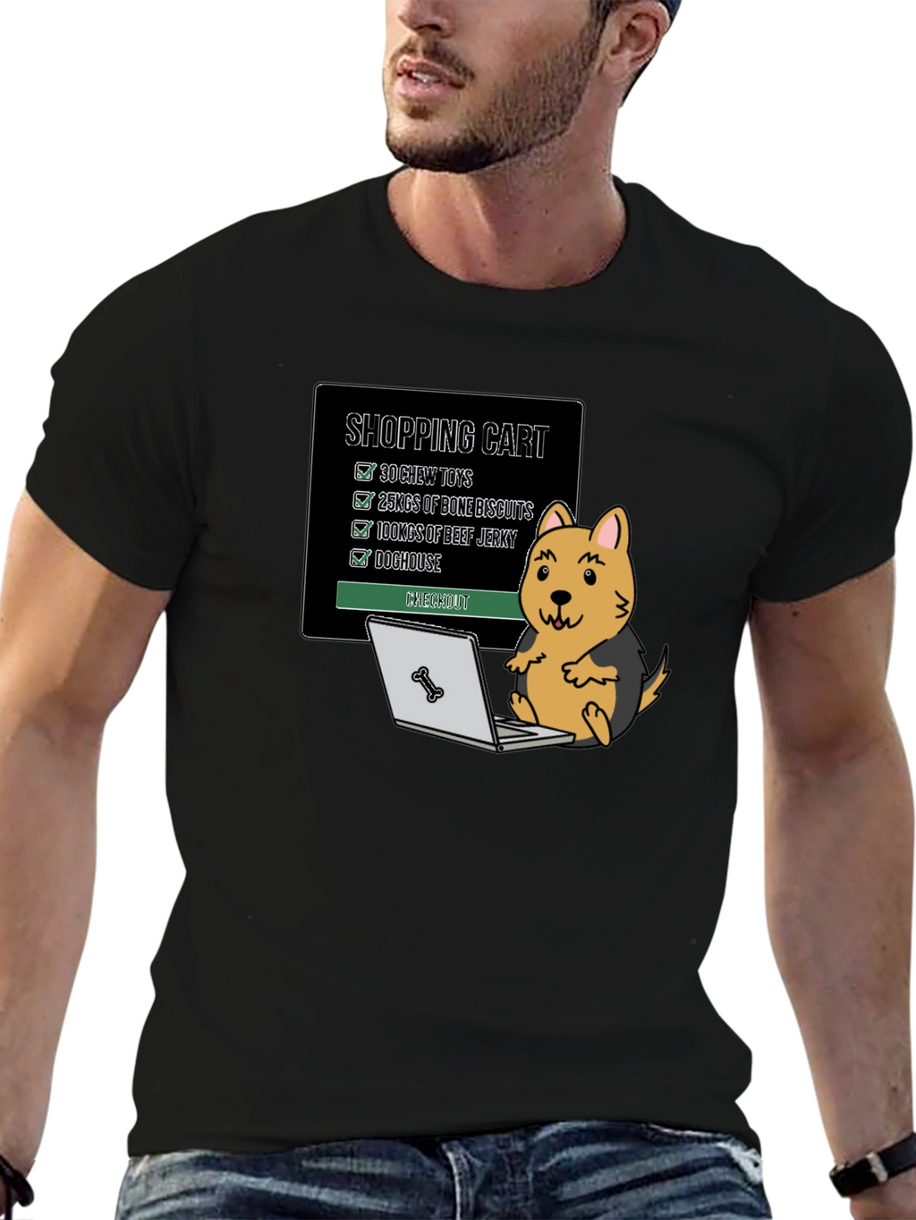 Dogs Shopping Cart T-Shirt