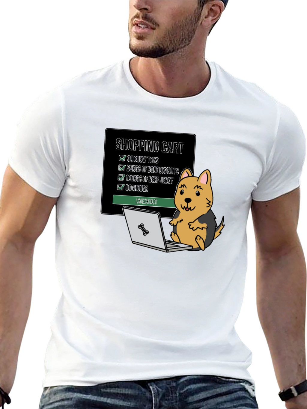Dogs Shopping Cart T-Shirt