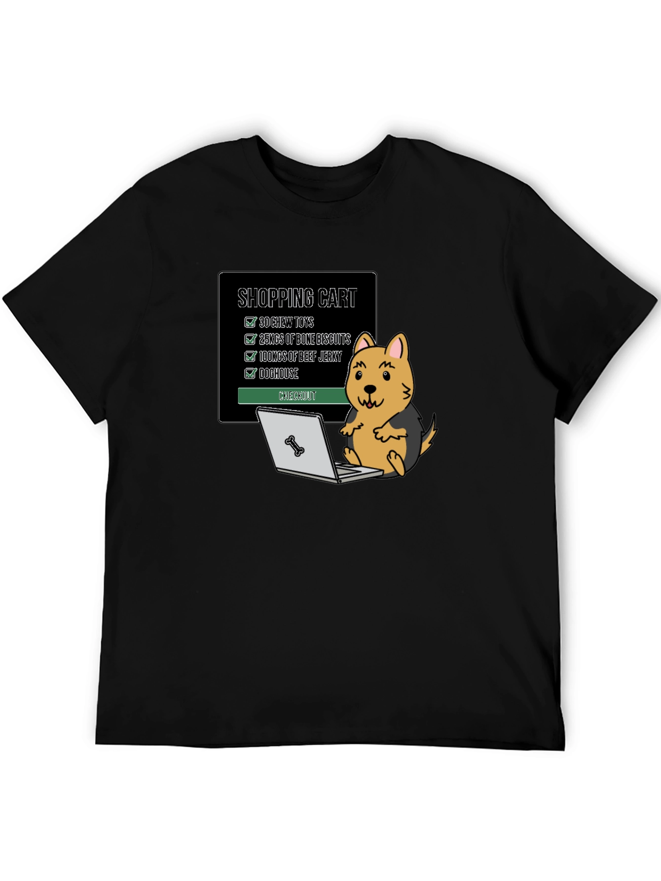 Dogs Shopping Cart T-Shirt