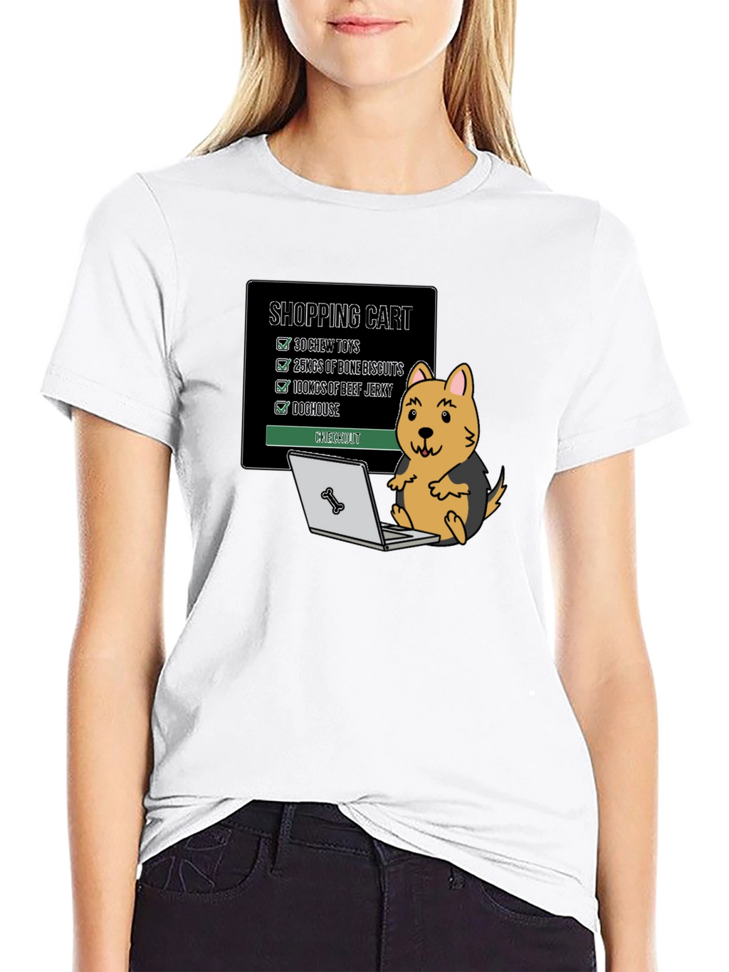 Dogs Shopping Cart T-Shirt