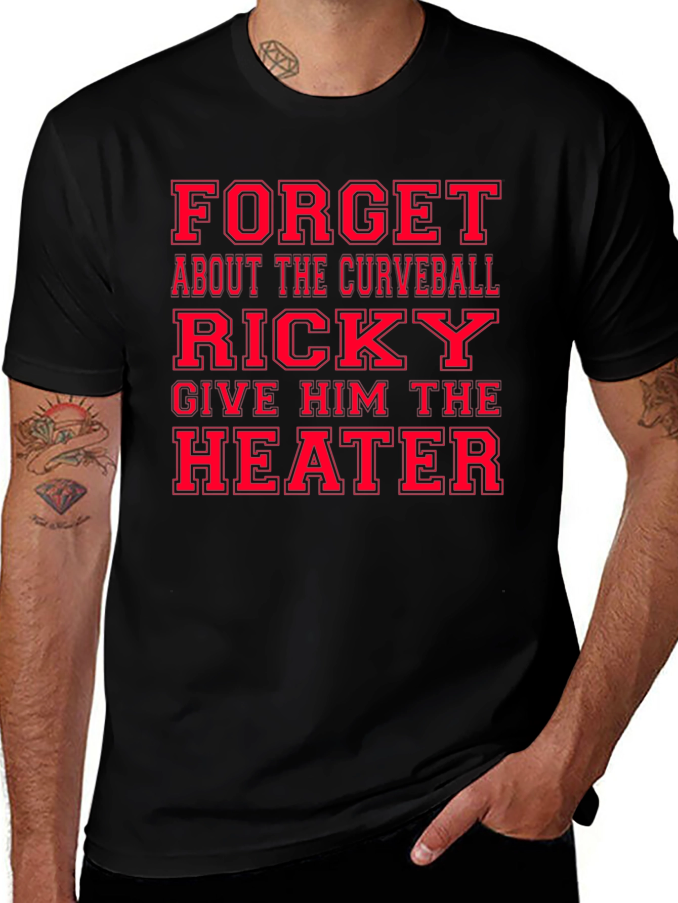 Forget Curveball Ricky T-Shirt - Baseball Humor Tee
