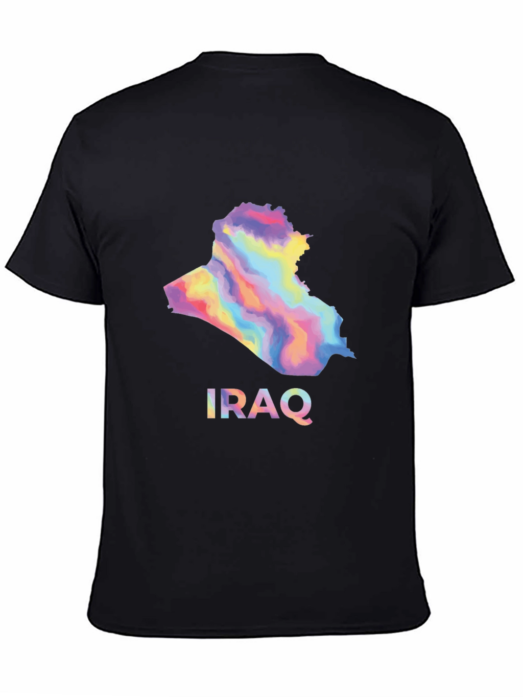 Iraq Map Graphic T-Shirt - Stylish Black Tee