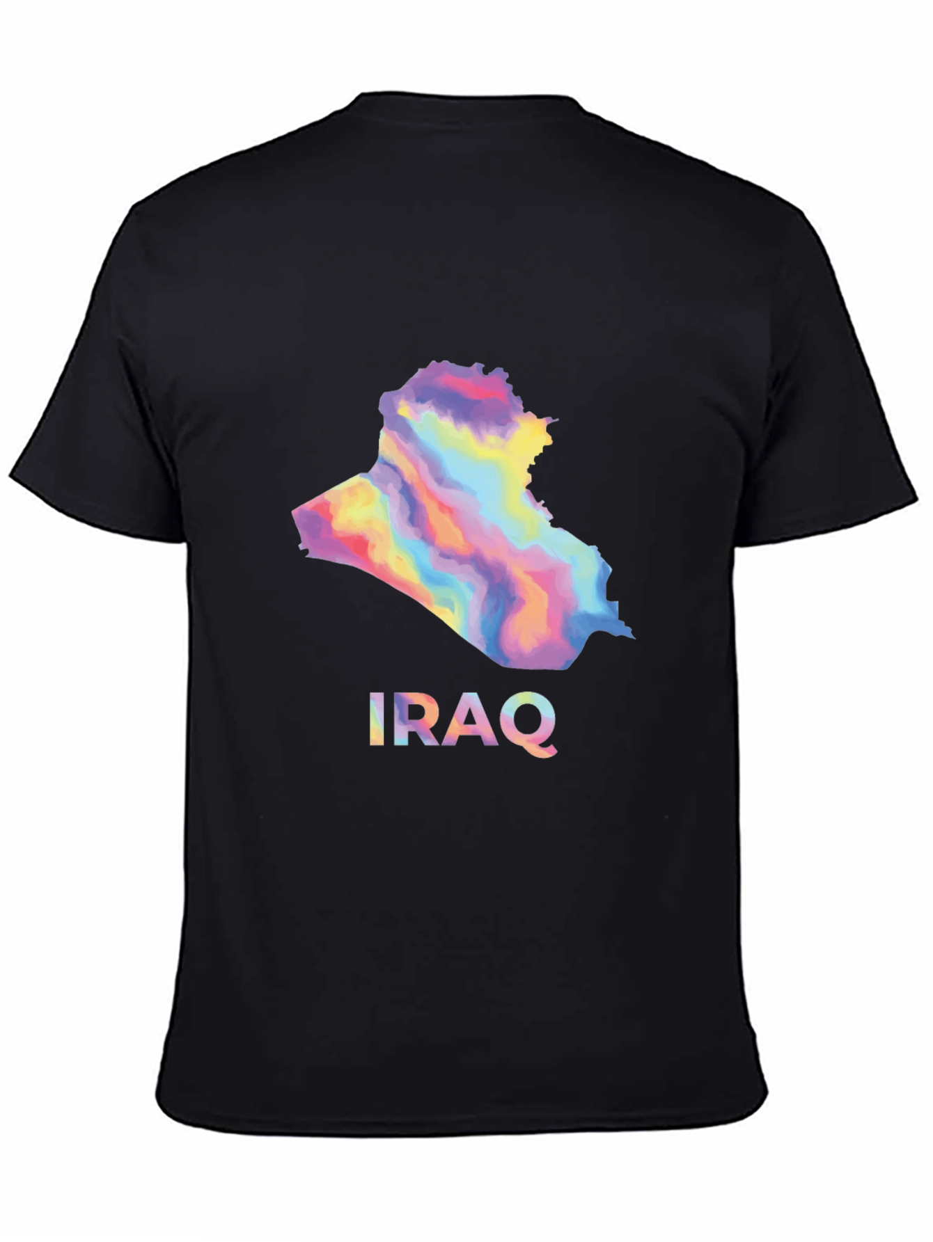 Iraq Map Graphic T-Shirt - Stylish Black Tee