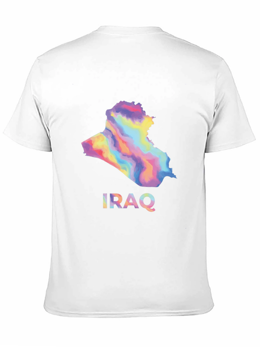 Iraq Map Graphic T-Shirt - Stylish Black Tee