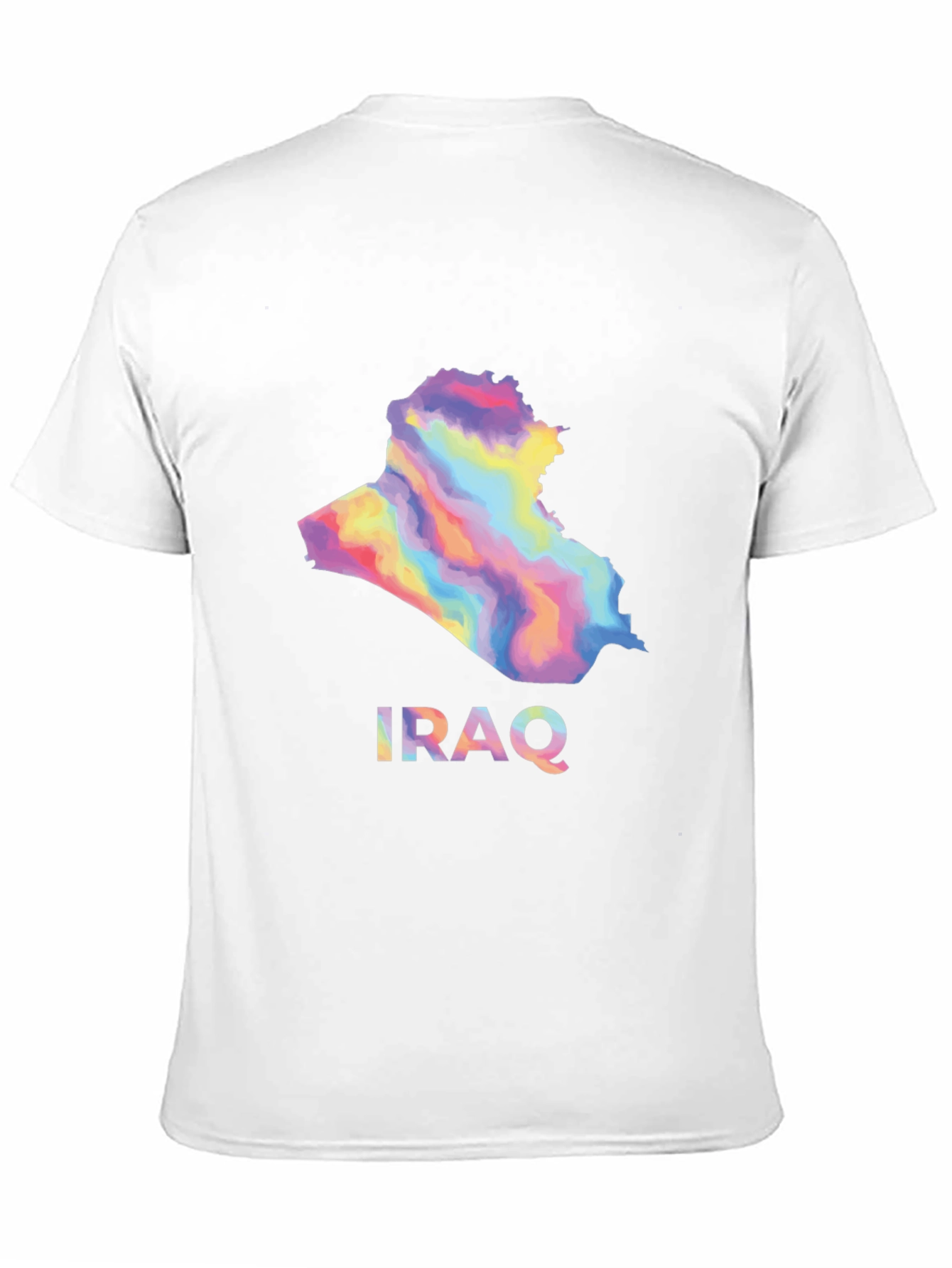 Iraq Map Graphic T-Shirt - Stylish Black Tee