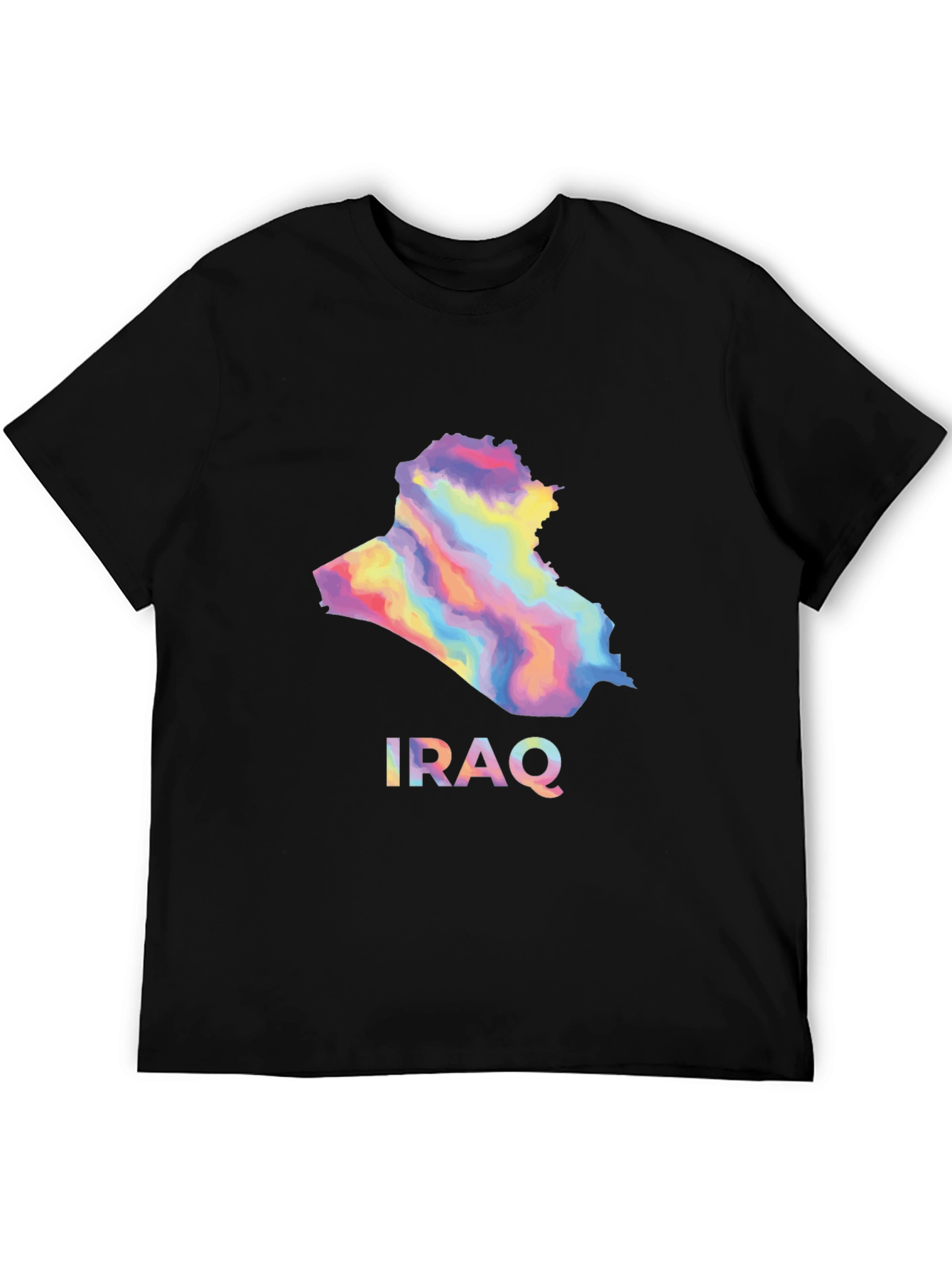 Iraq Map Graphic T-Shirt - Stylish Black Tee