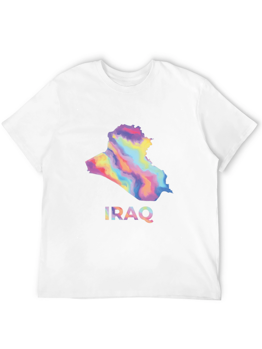 Iraq Map Graphic T-Shirt - Stylish Black Tee
