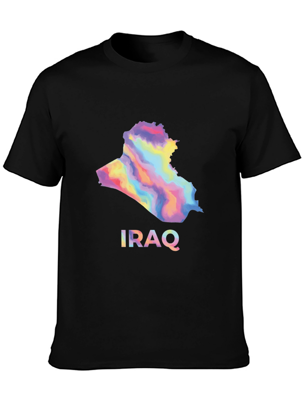 Iraq Map Graphic T-Shirt - Stylish Black Tee