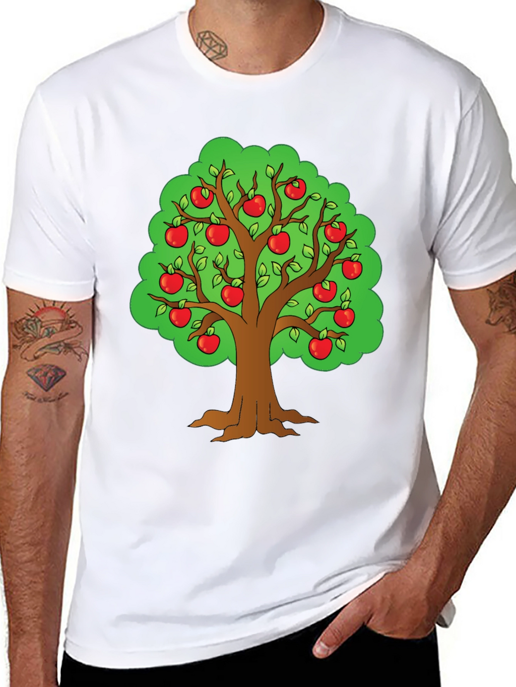 Apple Tree Graphic T-Shirt - Fun Casual Wear
