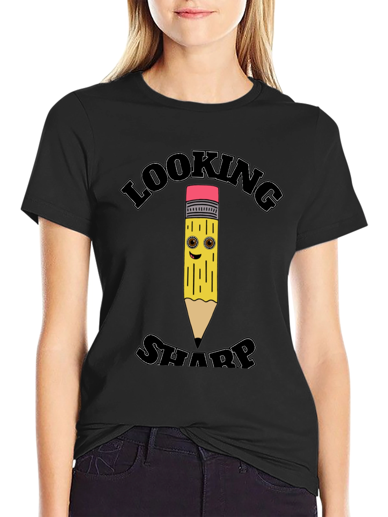 Looking Sharp Pencil Graphic Tee - Cool Design