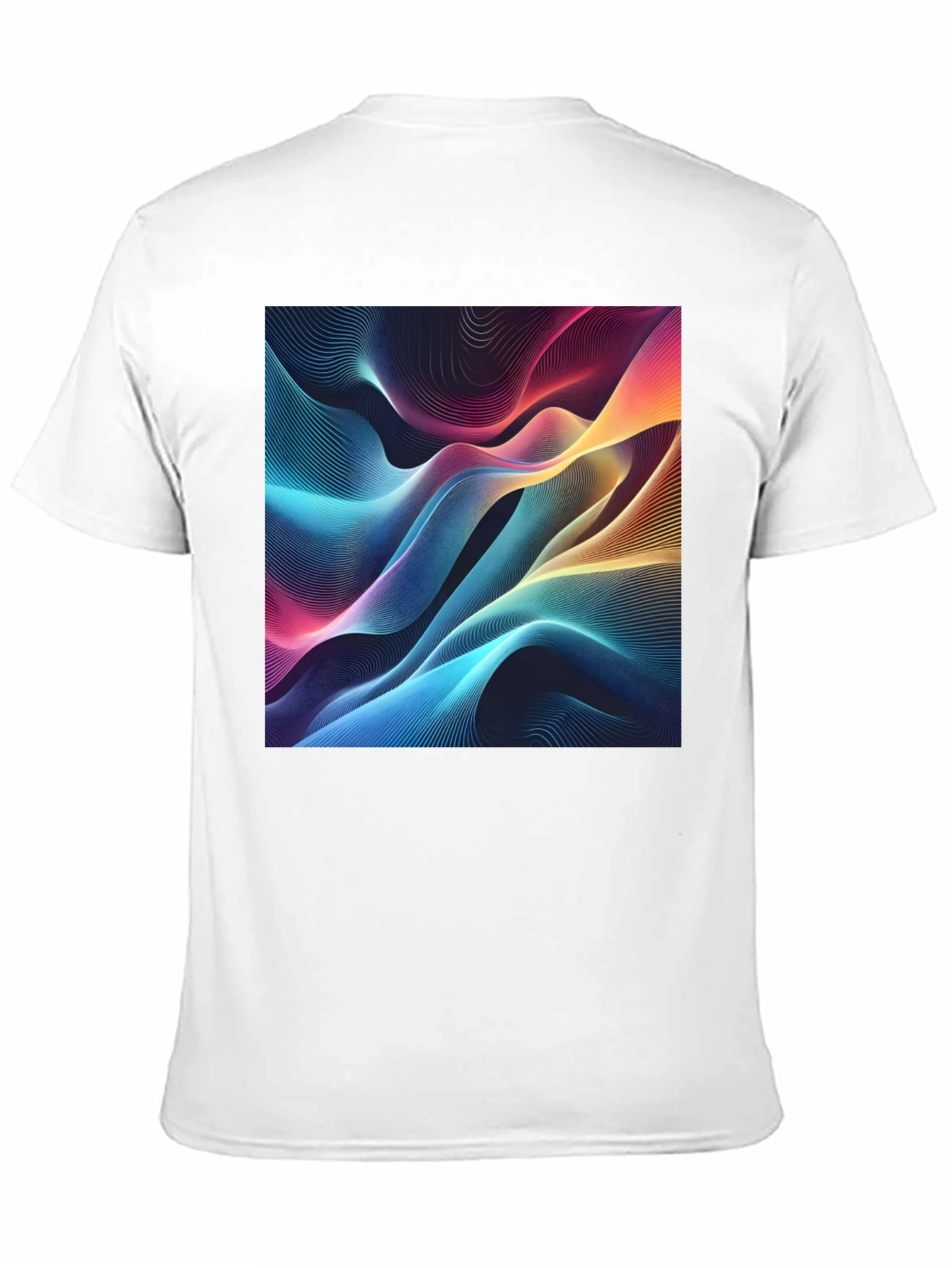 Vibrant Abstract Wave Graphic T-Shirt - Modern Design
