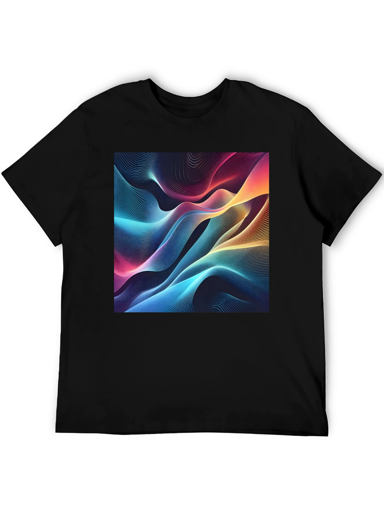 Vibrant Abstract Wave Graphic T-Shirt - Modern Design