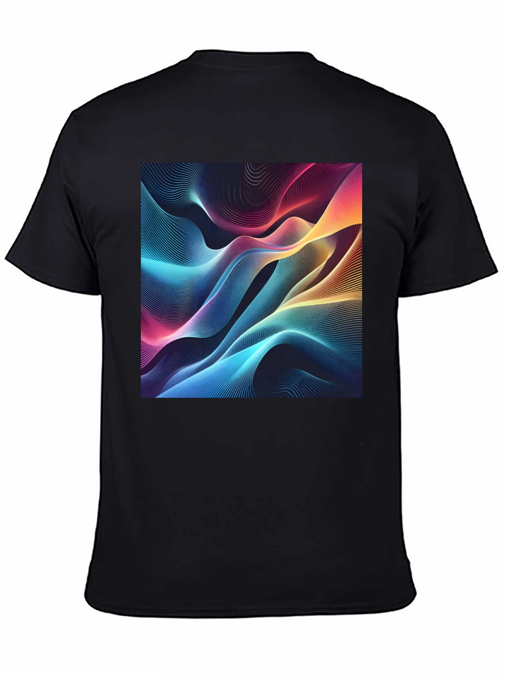 Vibrant Abstract Wave Graphic T-Shirt - Modern Design