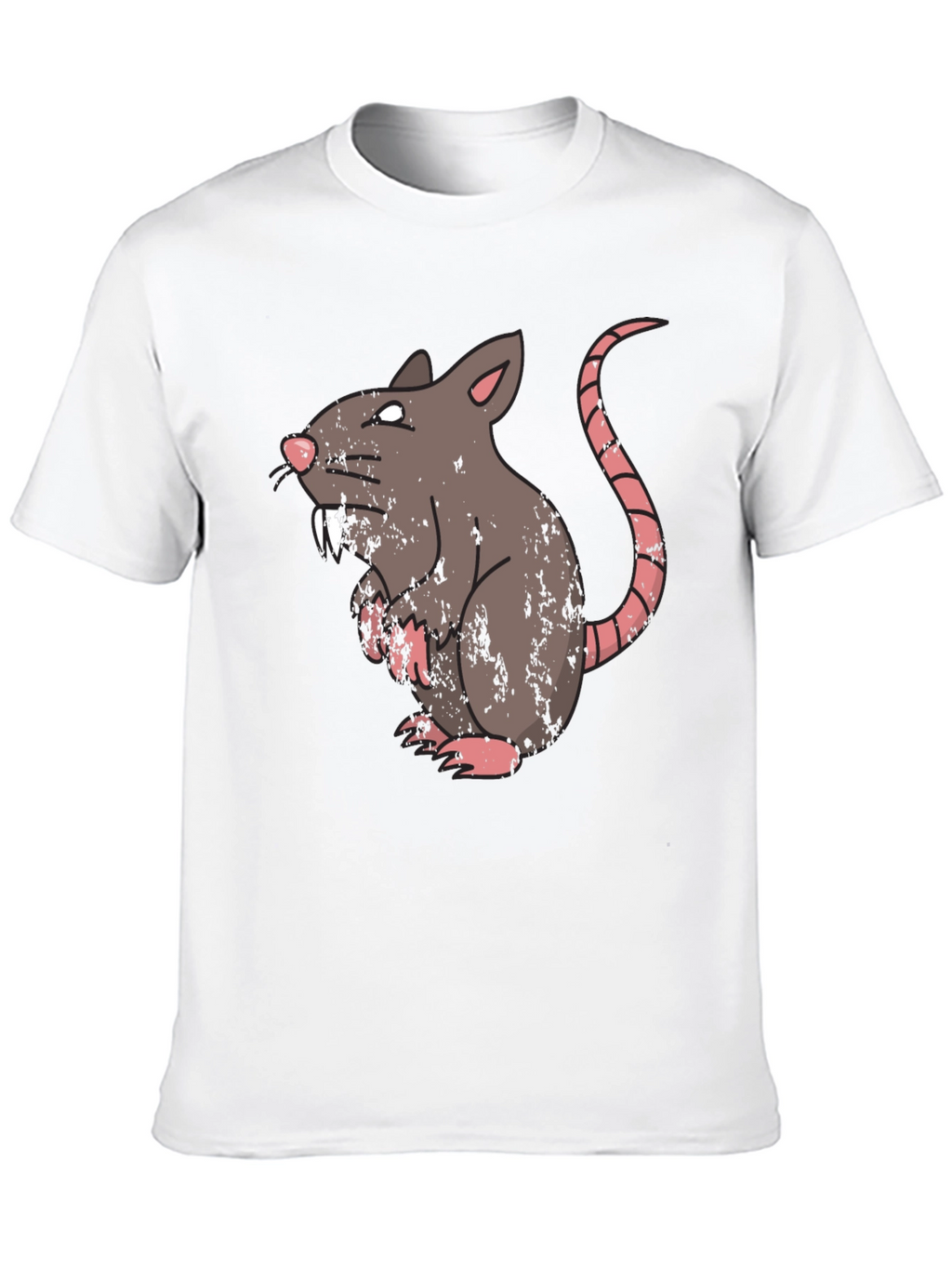 Rat Graphic T-Shirt - Mens Black Crew Neck Tee