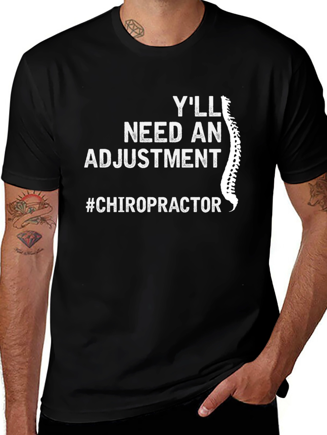 Chiropractor Adjustment T-Shirt - Spine Humor Tee