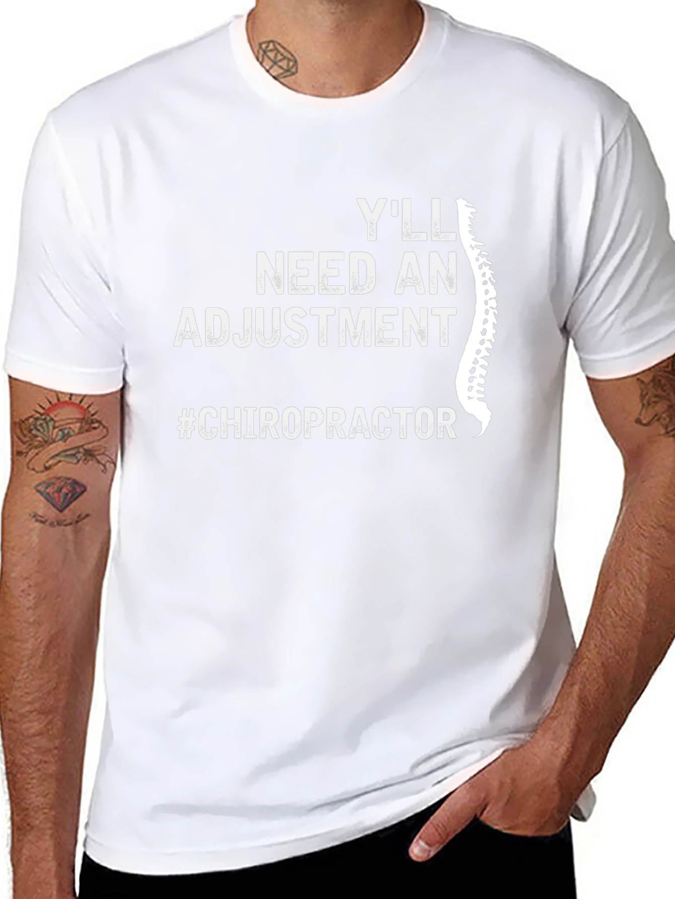 Chiropractor Adjustment T-Shirt - Spine Humor Tee