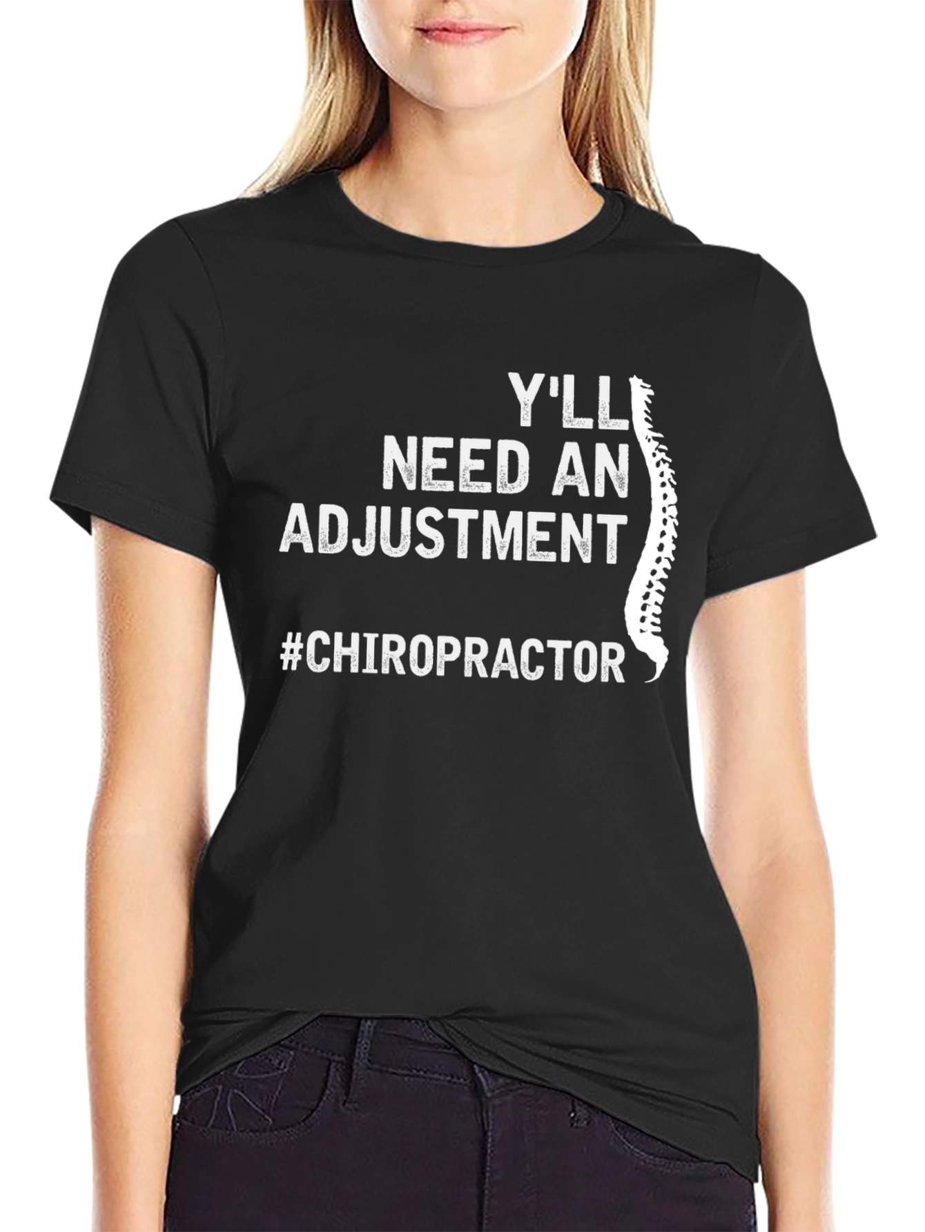Chiropractor Adjustment T-Shirt - Spine Humor Tee