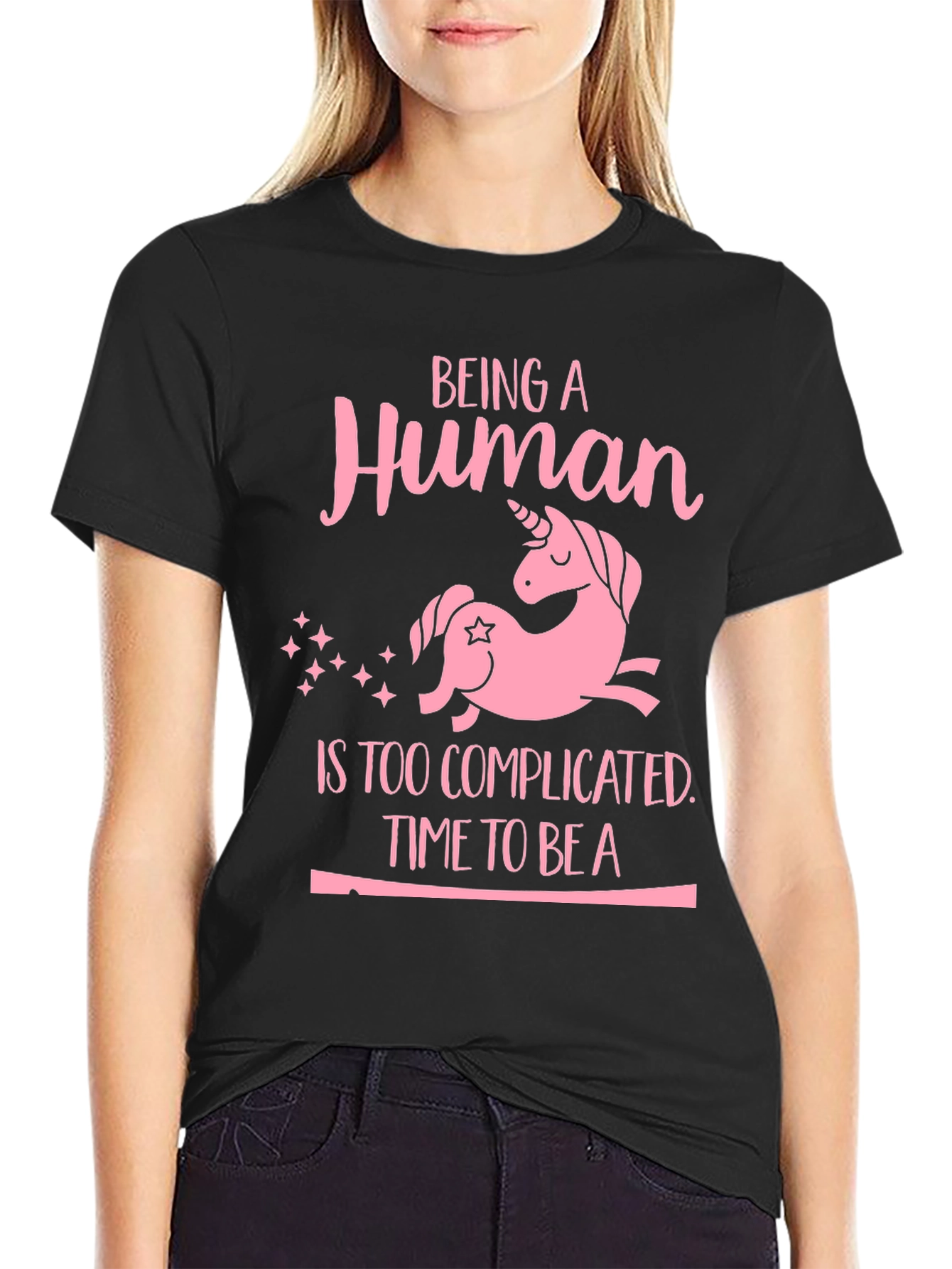 Unicorn Graphic Tee - Complicated Human Funny T-Shirt