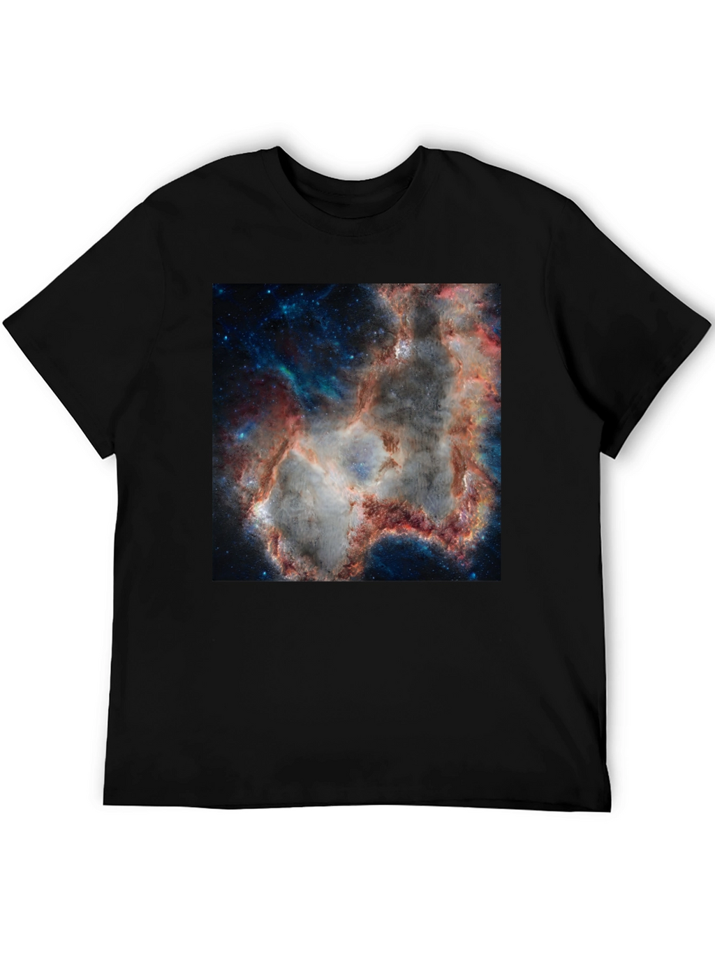 Nebula Print Black T-Shirt - Space Design