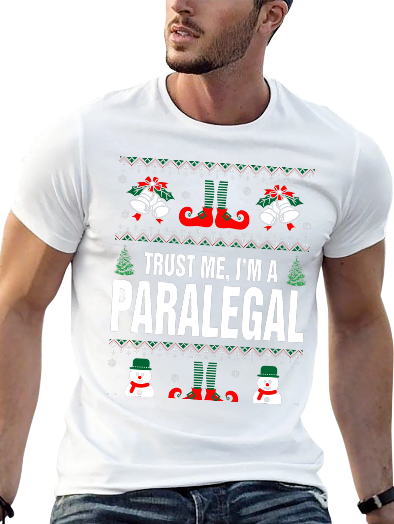 Trust Me Im A Paralegal Ugly Christmas T-Shirt